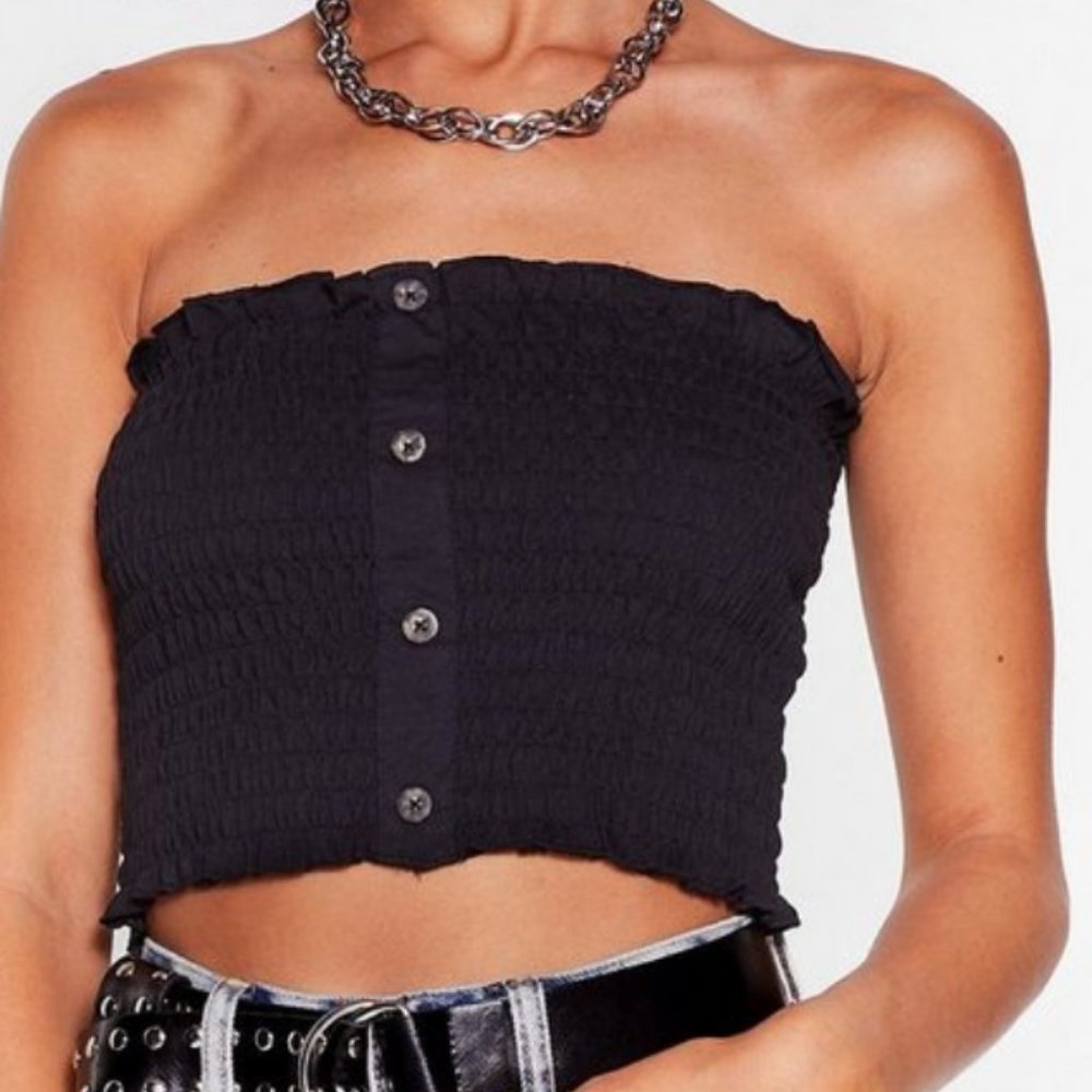 NWOT Black Bandeau Tube Top